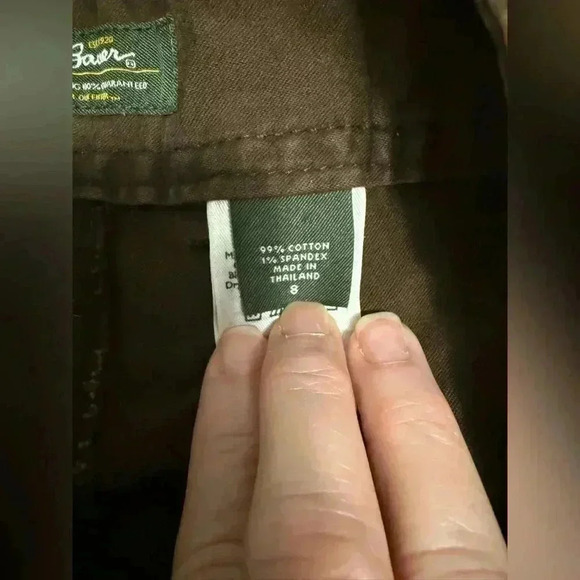 Eddie Bauer Cargo Chino Pants Womens Brown Straight Leg Pockets Mid Rise - Picture 6 of 8